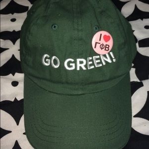 Green baseball cap
